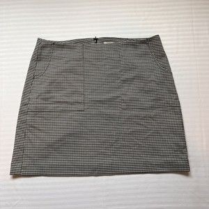 THE LOFT OUTLET Women Sz 14P Blue/Cream small Plaid Pattern Mini Skirt NWT